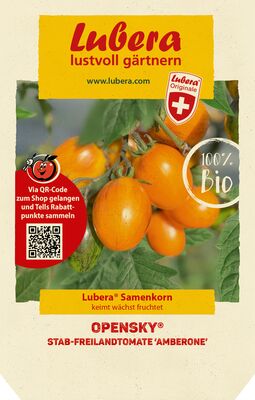 OpenSky, Freilandtomate, Stabtomate, Amberone, Samen, Samentuete